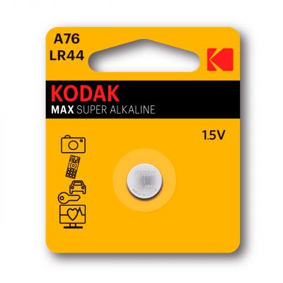Kodak Max Pila KA76/LR44, 1,5v, Pack 1 ud.