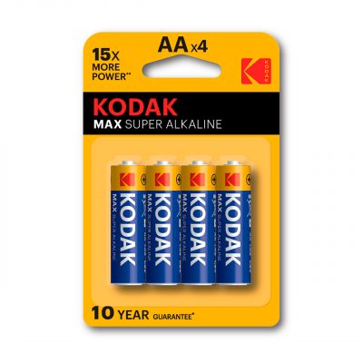 Kodak Max Pila AA/KAA, 1,5v, Pack 4 uds.