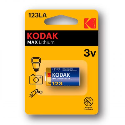 Kodak Max Pila CR123/K123LA, 3v, Pack 1 ud.