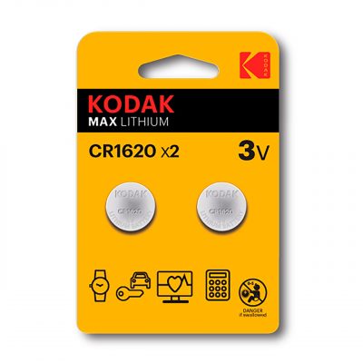 Kodak Max Pila CR1620, Pack 2 uds.