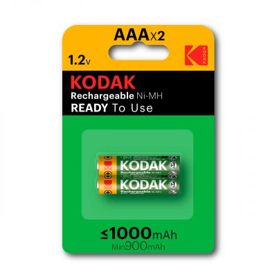 Kodak AAA/K3AHR-2 1000mA NiMh Rechargeable Battery, Pack 2 pcs.