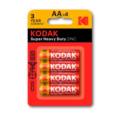 Kodak Heavy Duty Pila AA/KAAHZ, 1.5v, Pack 4 uds.