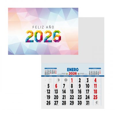 i-moments Faldilla Calendario Año 2026 31.5 cm Castellano Paquete 50 unid.