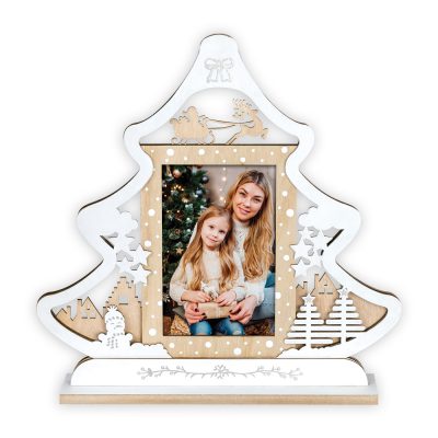 Zep Julia  Marco Fotos Madera 10x15 cm (29x5 h30) Blanco Navidad
