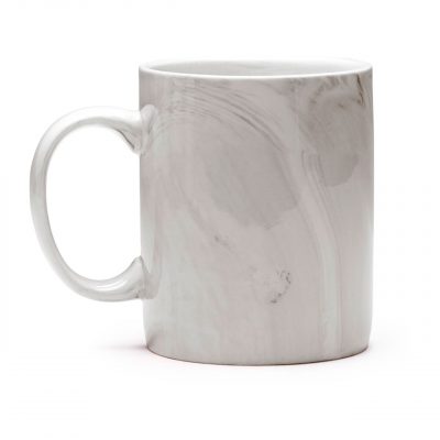 AP Taza Cerámica Personalizable 12oz Negra, efecto mármol