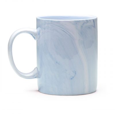 AP Taza Cerámica Personalizable 12oz Azul Royal, efecto mármol