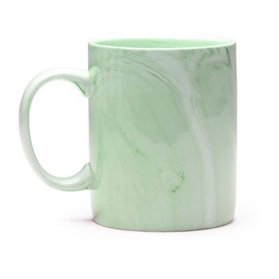 AP Taza Cerámica Personalizable 12oz Verde, efecto mármol