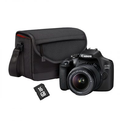 Canon Cámara Reflex Eos 2000D Kit Objetivo 18-55mm DC, Bolso, SD16Gb, Gamuza