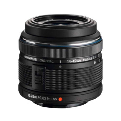 Lente Olympus 14-42mm f/3.5-5.6, ideal para fotografía en entornos variados y versátil en uso.