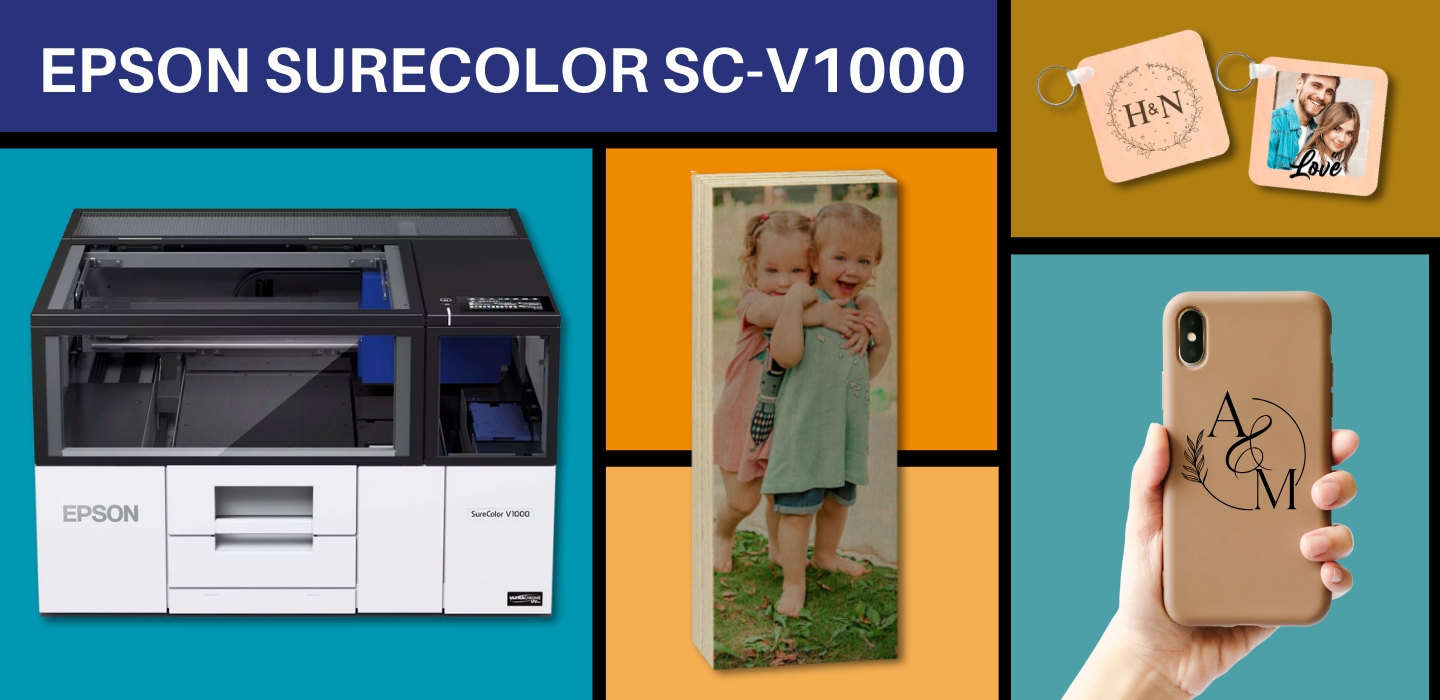 Descubre Epson Surecolor Sc-V1000 Impresora Plana A4 Uv Con Ap Photo |