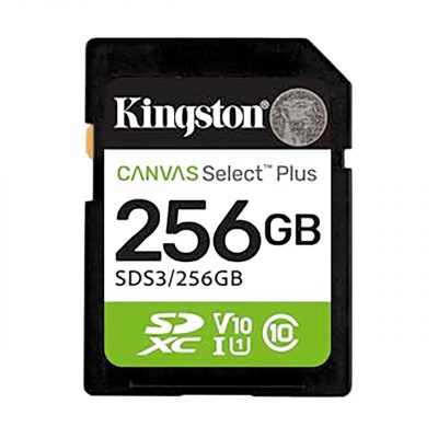 Kingston Tarjeta Memoria SDXC 256Gb Canvas Select Plus 150 Mb/s C10 UHS-I U1 V10
