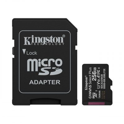 Kingston Tarjeta Memoria SDXC Micro 256Gb Canvas Select Plus 150 Mb/s C10 UHS-I U1