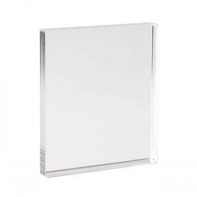 Placa Metacrilato  6mm medida 16x21 cm (15x20 canto redondo)