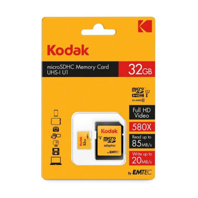 Kodak Tarjeta Memoria SDHC Micro   32Gb 85 Mb/s C10 UHS-I U1 V10 Premium