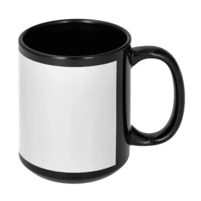 AP Taza Cerámica Personalizable 15oz Parche Blanco,Negra