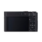 Cámara Sony ZV-1 vista posterior, pantalla LCD y controles personalizables para videografía.