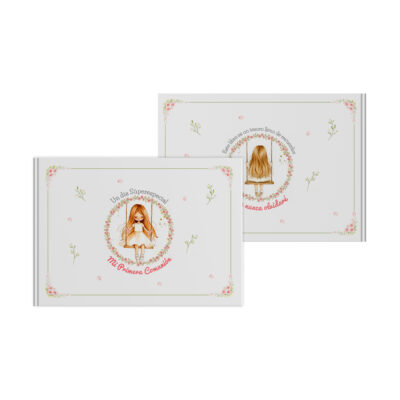 Álbum Especial &Quot;Mi Primera Comunión&Quot; Con Ilustración De Muñeca Y Detalles Florales En Portada. Recuerdos Únicos.