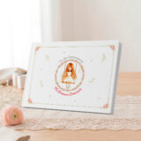 Álbum de comunión "Un día Súper especial" con diseño floral y figura de niña en vestido blanco. Ideal para recuerdos.