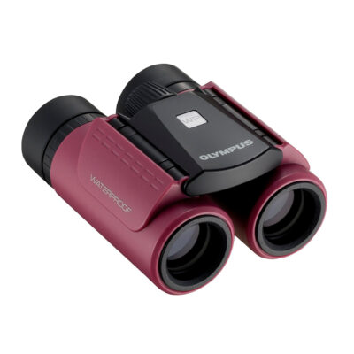 Binoculares Olympus Waterproof Con Diseño Compacto Y Color Rojo, Ideales Para Actividades Al Aire Libre Y Observación.