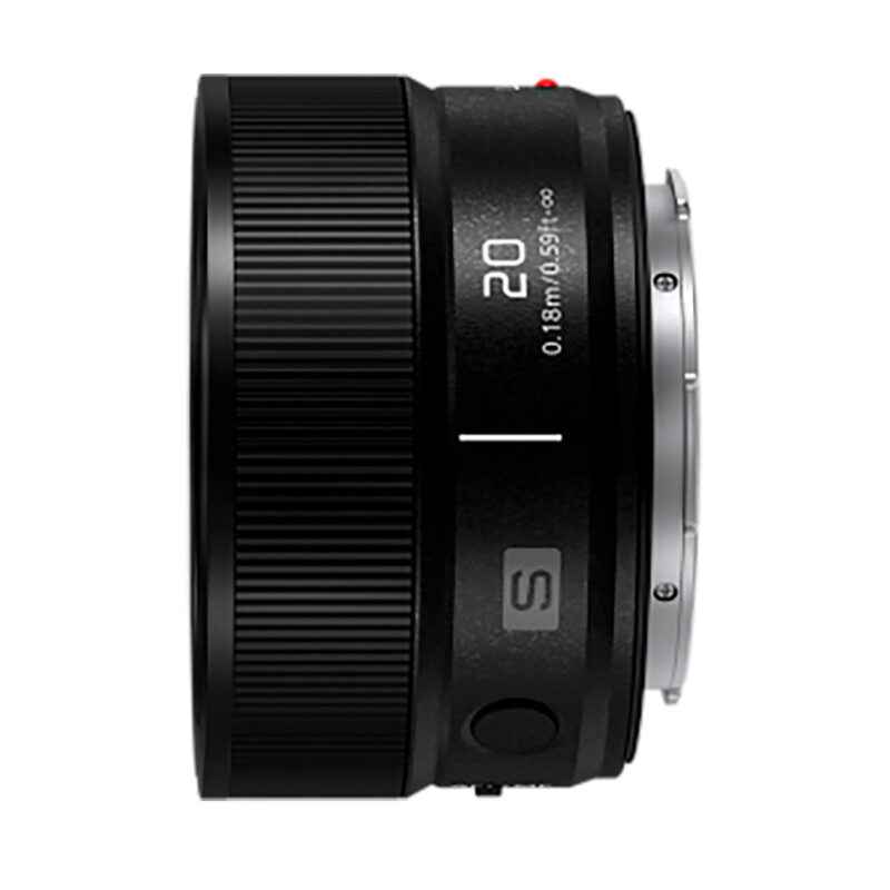 pan401520-1-119 Objetivo gran angular Panasonic S 20 mm, diseño compacto, ideal para fotografía profesional y videografía.