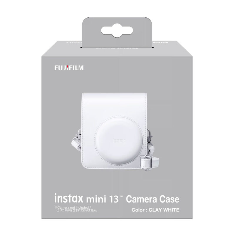fuj170379-2-2d2 Fujifilm instax mini 13 funda de cámara color blanco, ideal para protección y estilo en fotografía instantánea.
