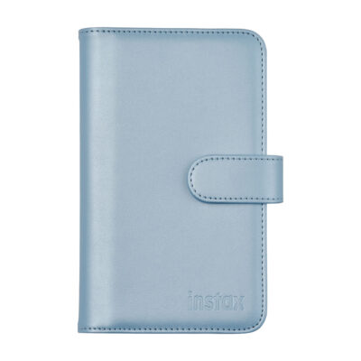 Funda De Fotos Instax Azul Claro, Diseño Elegante Con Cierre, Ideal Para Proteger Y Organizar Tus Instantáneas.