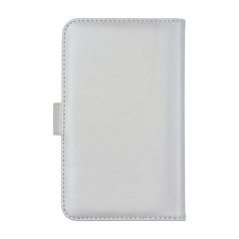 fuj170385-3-100 Funda plateada para iPad con cierre magnético y diseño elegante, ideal para proteger dispositivos tecnológicos.