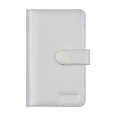 Carcasa De Fotos Instax, Color Plata, Diseño Elegante Y Cierre Magnético Para Fotografías Instantáneas.