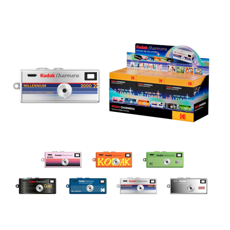 Kodak Charm-era Millennium 2000 digital camera, compact design with vibrant colors and easy access.