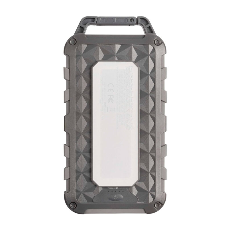 ham484220-3-07a Sturdy external battery with robust design and non-slip surface, ideal for outdoor device charging.