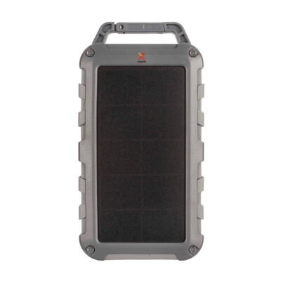 Xtreme portable solar charger with robust design and integrated solar panels for outdoor charging.