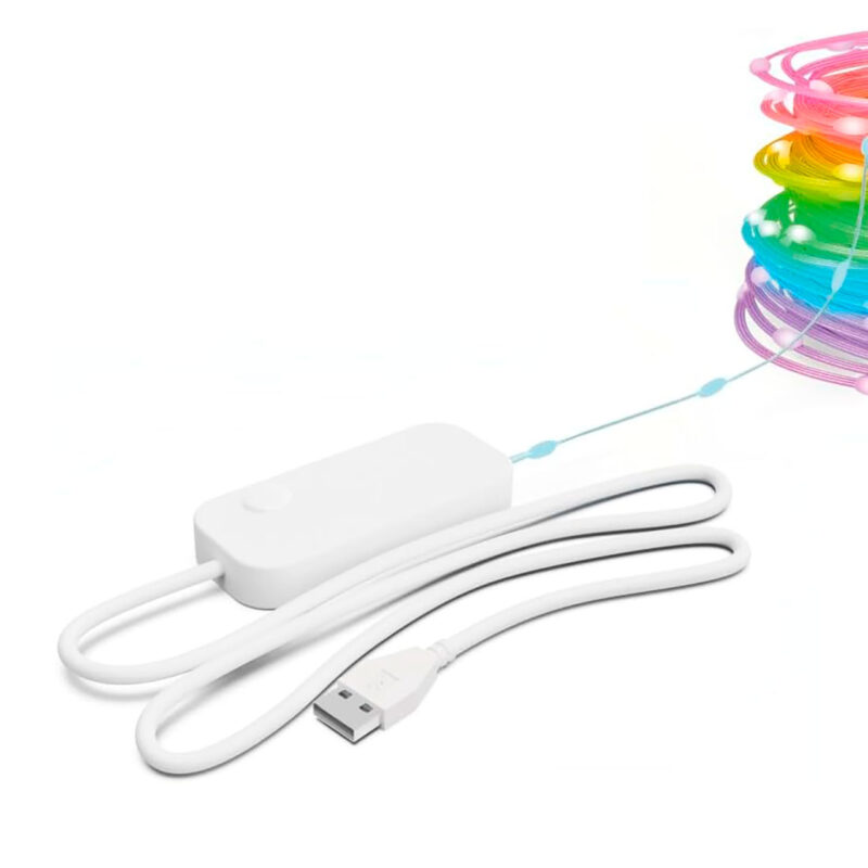 ham600003-3-e96 USB cable with switch, ideal for controlling LED lighting devices, with USB connector and flexible length.
