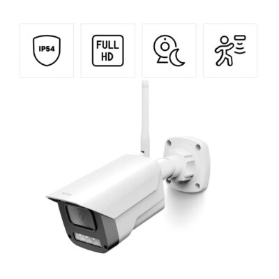 Full HD outdoor security camera with IP54 protection and night vision, brand [identifiable brand].