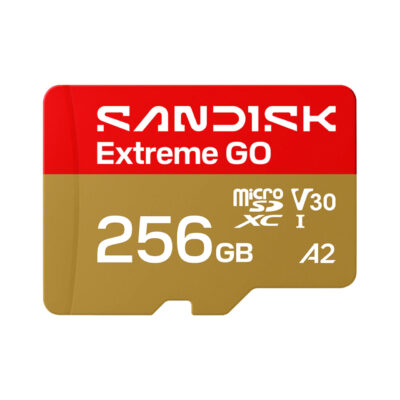 Tarjeta Microsd Sandisk Extreme Go De 256 Gb, Clase V30, Ideal Para Almacenamiento De Alta Velocidad.
