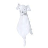 Manta de peluche en forma de elefante color blanco, suave y amigable, ideal para bebés y mascotas.