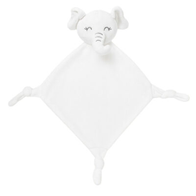 Soft blanket with elephant head, ideal for babies, tender and cozy gift.