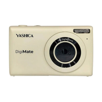 Cámara Yashica DigiMate, diseño compacto, zoom digital de 18x, ideal para fotografía casual.