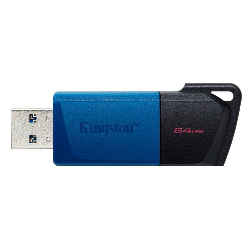 kig404255-1-200 Pendrive Kingston de 64 GB en color azul, diseño compacto y USB 3.0 para transferencia rápida de datos.