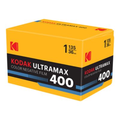 Película Kodak Ultramax 400 de 135 mm, 36 exposiciones, ideal para fotografía en color.