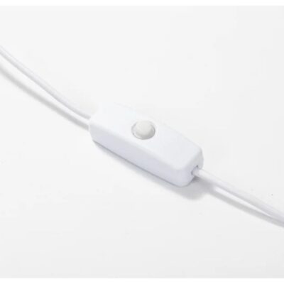 App720034-1-9B3 Interruptor Blanco Para Luces Led Con Cable. Control De Encendido Y Apagado Fácil Y Práctico. Ideal Para Iluminación Decorativa.