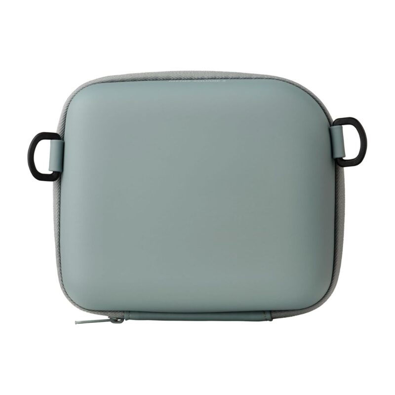 fuj170295-1-2c2 Funda protectora verde para dispositivos, con cremallera y asas, ideal para tecnología y fotografía.