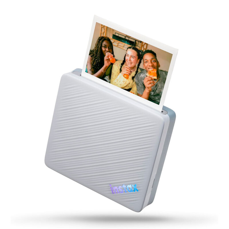 Impresora de fotos Fujifilm Instax Mini Link, diseño compacto, imprime instantáneas de calidad de eventos y reuniones.