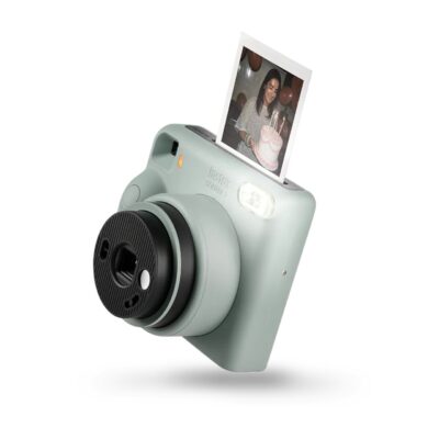 Cámara Instantánea Fujifilm Instax Square Sq1 En Color Verde, Imprimiendo Fotos Cuadradas Con Flash Integrado.