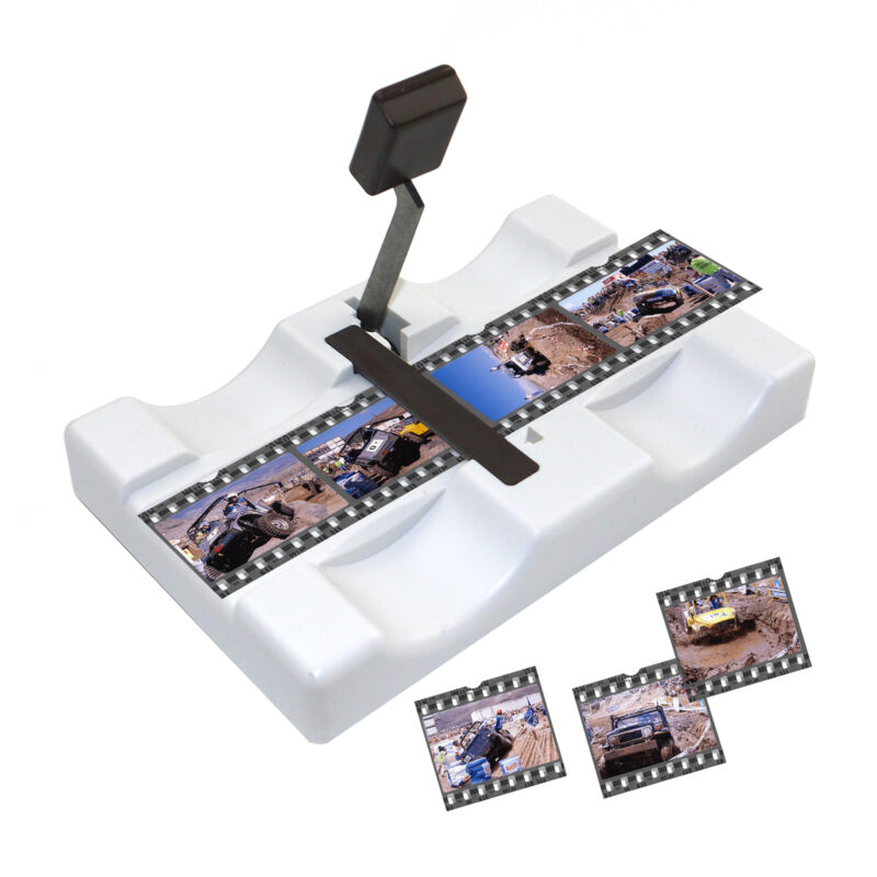 gra315710-4-cff Máquina de escaneo de negativos en blanco, con película de automóviles y un soporte ajustable. Ideal para digitalizar fotos antiguas.