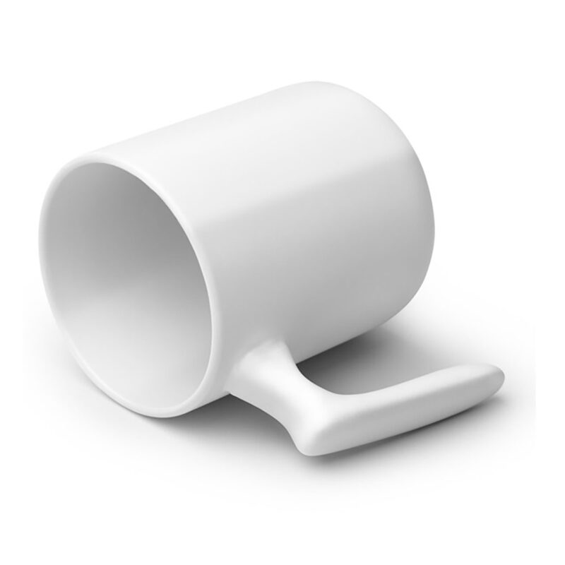 tct712009-1-7bb Taza blanca moderna con diseño contemporáneo, ideal para café o té. Accesorio de cocina elegante y funcional.