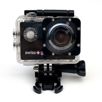 Swiss+Go Alpha Cámara Video Aventura Full HD 1080 Wi-Fi Negra + Accesorios