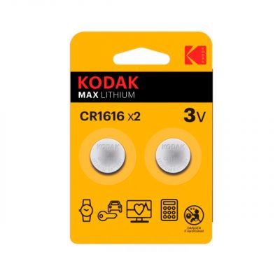 Kodak Max Pila CR1616, 3v, Pack 2 uds.