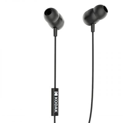 Kodak Auricular 100+ 20Hz-20kHz, cable 1.2 mts, 16 Ohm, Micrófono, Negro