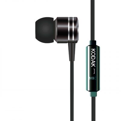 Kodak Auricular 300+ Max 20Hz-20kHz, cable 1.2 mts, 16 Ohm, Micrófono, Negro